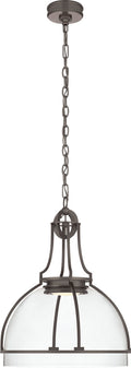 Gracie Large Dome Pendant | Bronze | Clear Glass