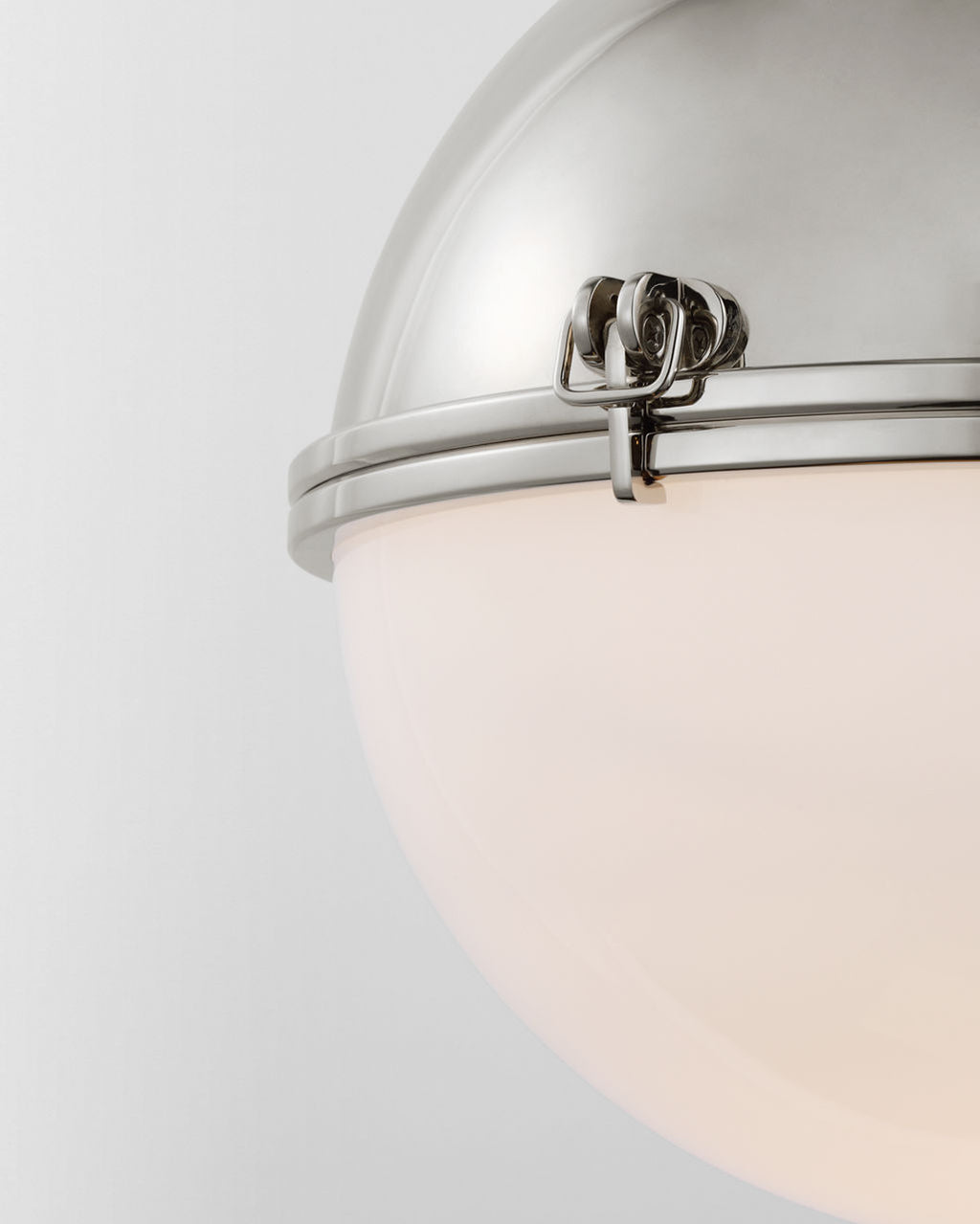 Adrian Large Globe Pendant | Polished Nickel | White Glass