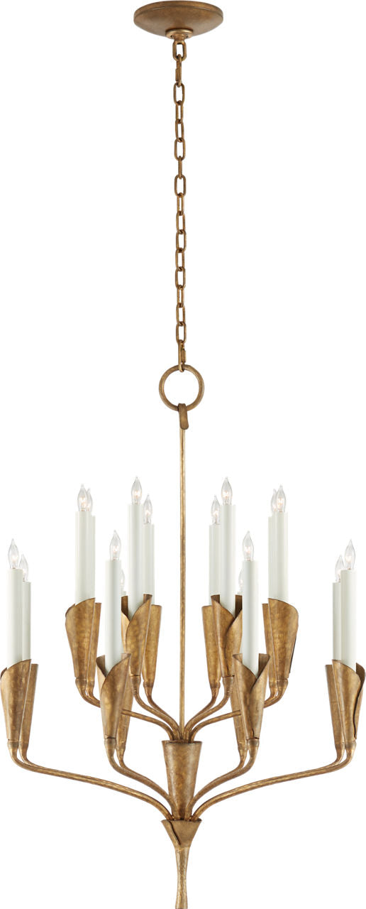 Aiden Small Chandelier | Gilded Iron