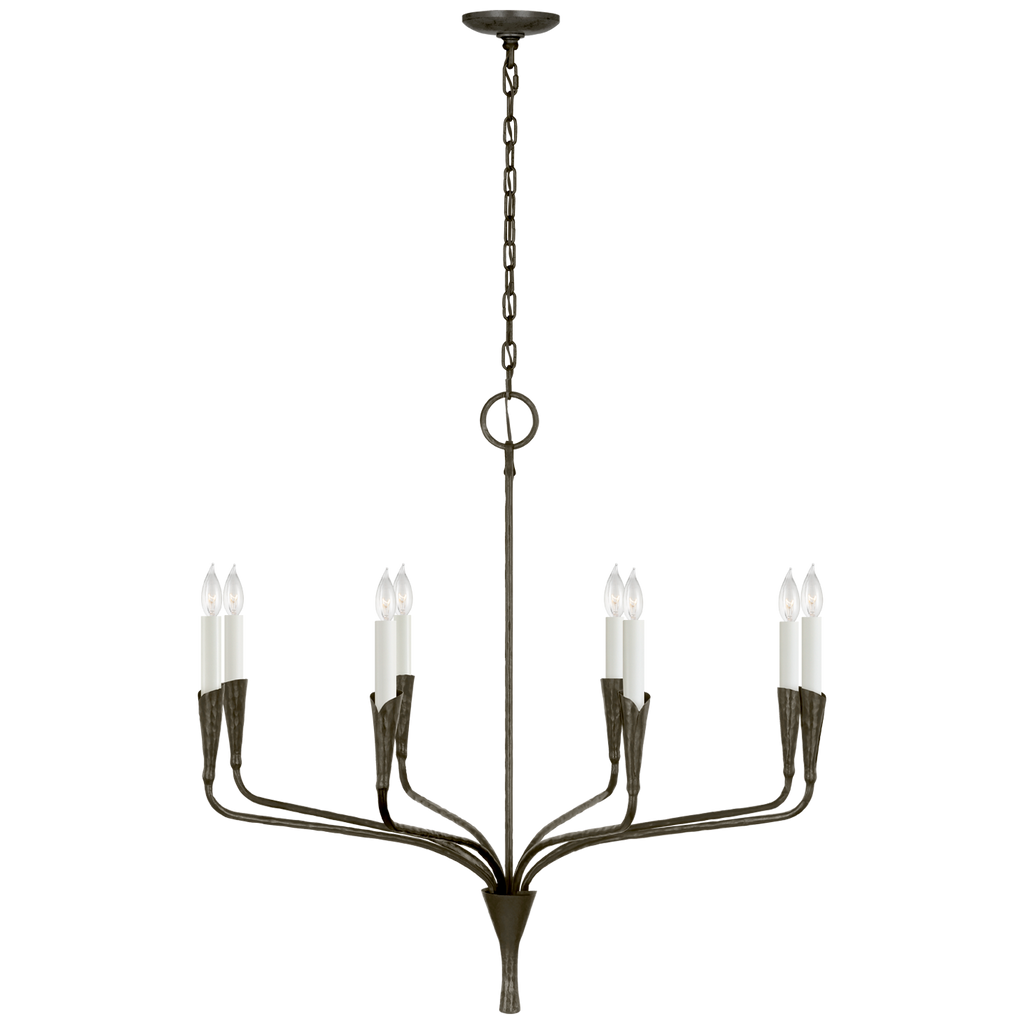 Aiden 40" Single Tier Chandelier | Aged Iron
