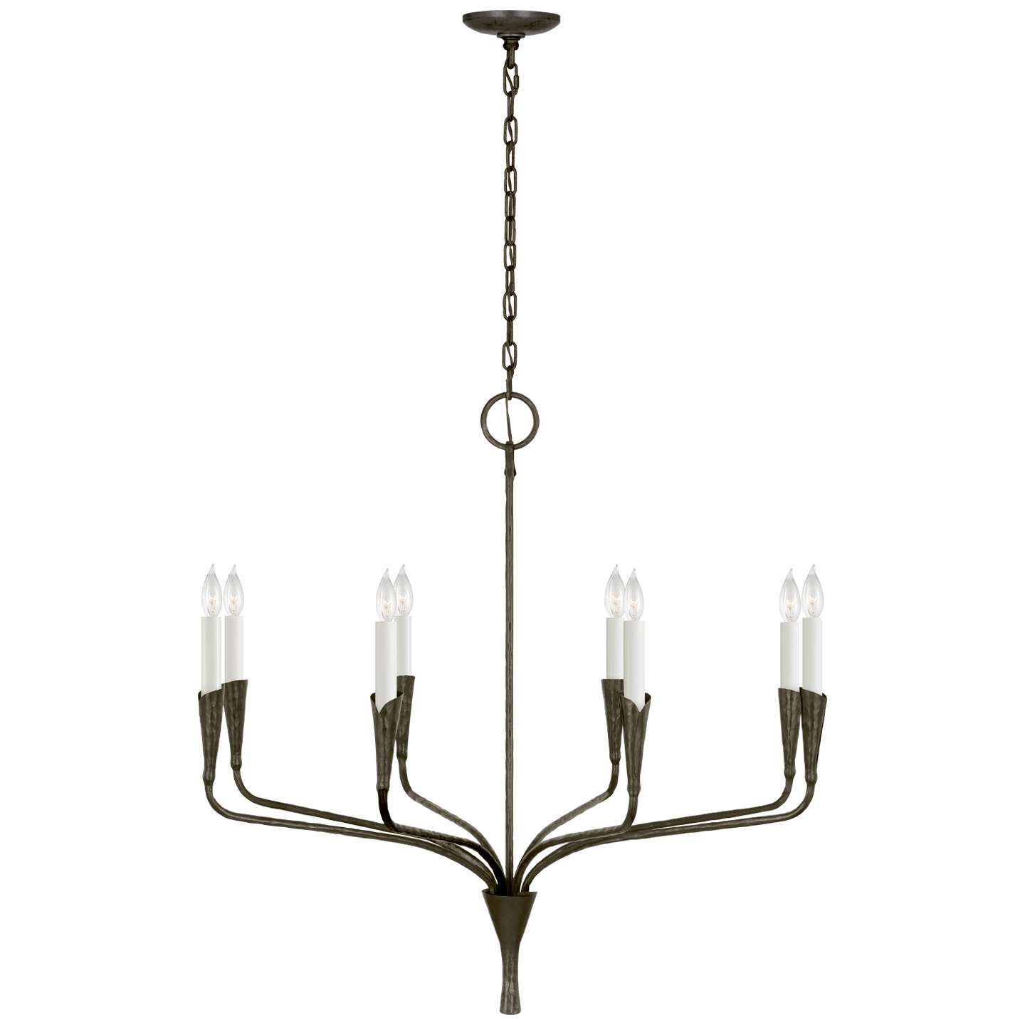 Aiden 40" Single Tier Chandelier | Aged Iron