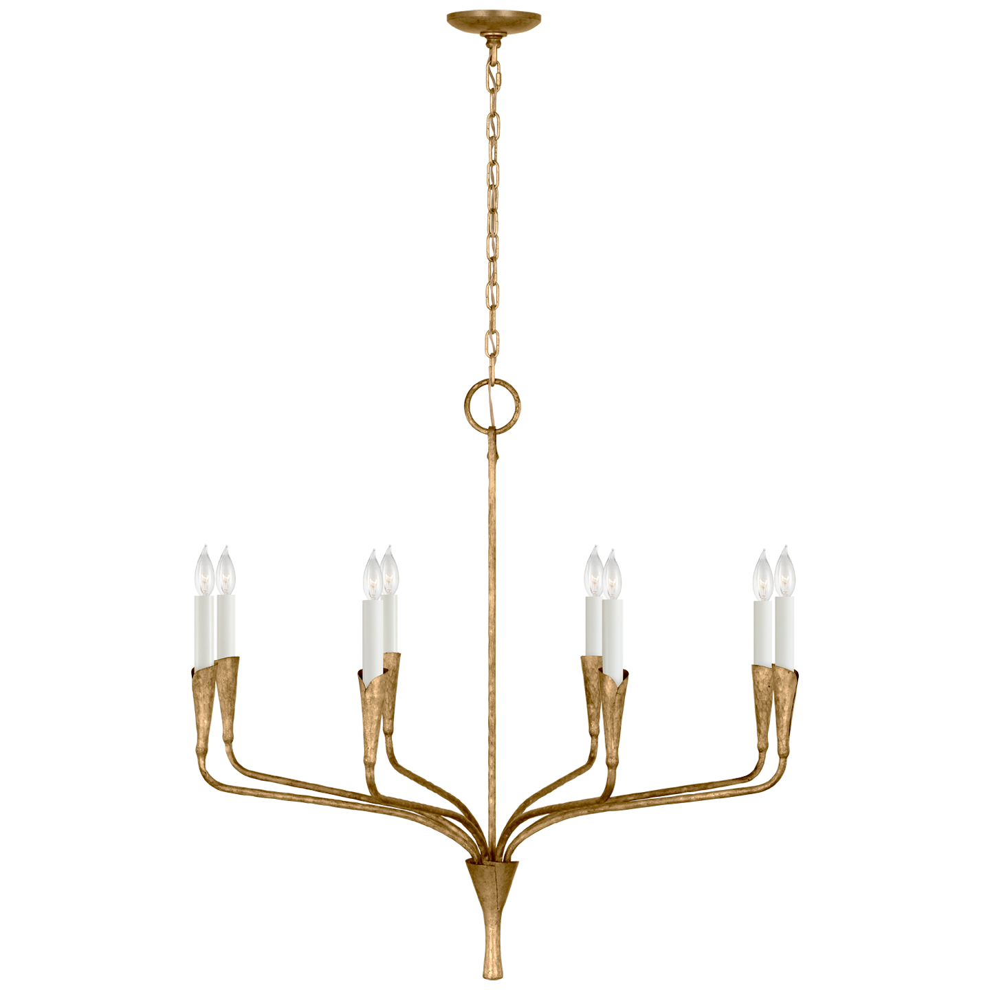 Aiden 40" Single Tier Chandelier | Gilded Iron