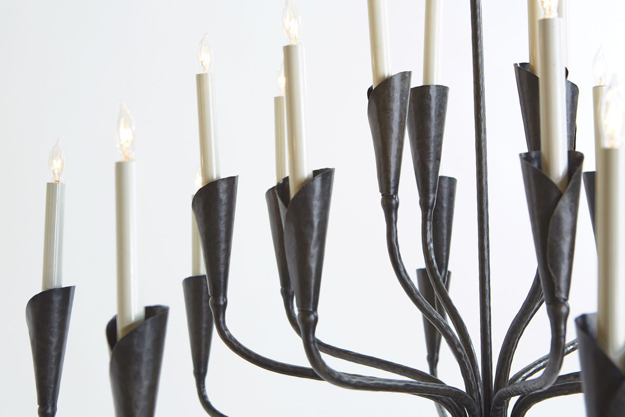 Aiden Large Chandelier | Aged Iron