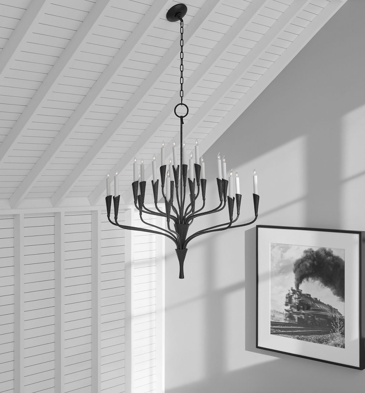 Aiden Large Chandelier | Aged Iron