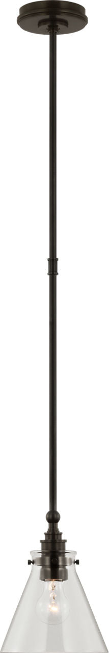 Parkington 9" Pendant | Bronze | Clear Glass
