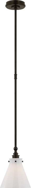 Parkington 9" Pendant | Bronze | White Glass