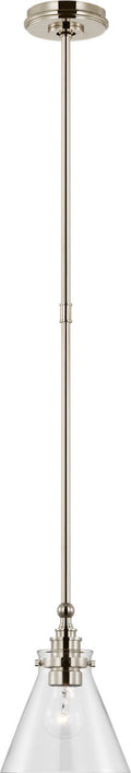 Parkington 9" Pendant | Polished Nickel | Clear Glass