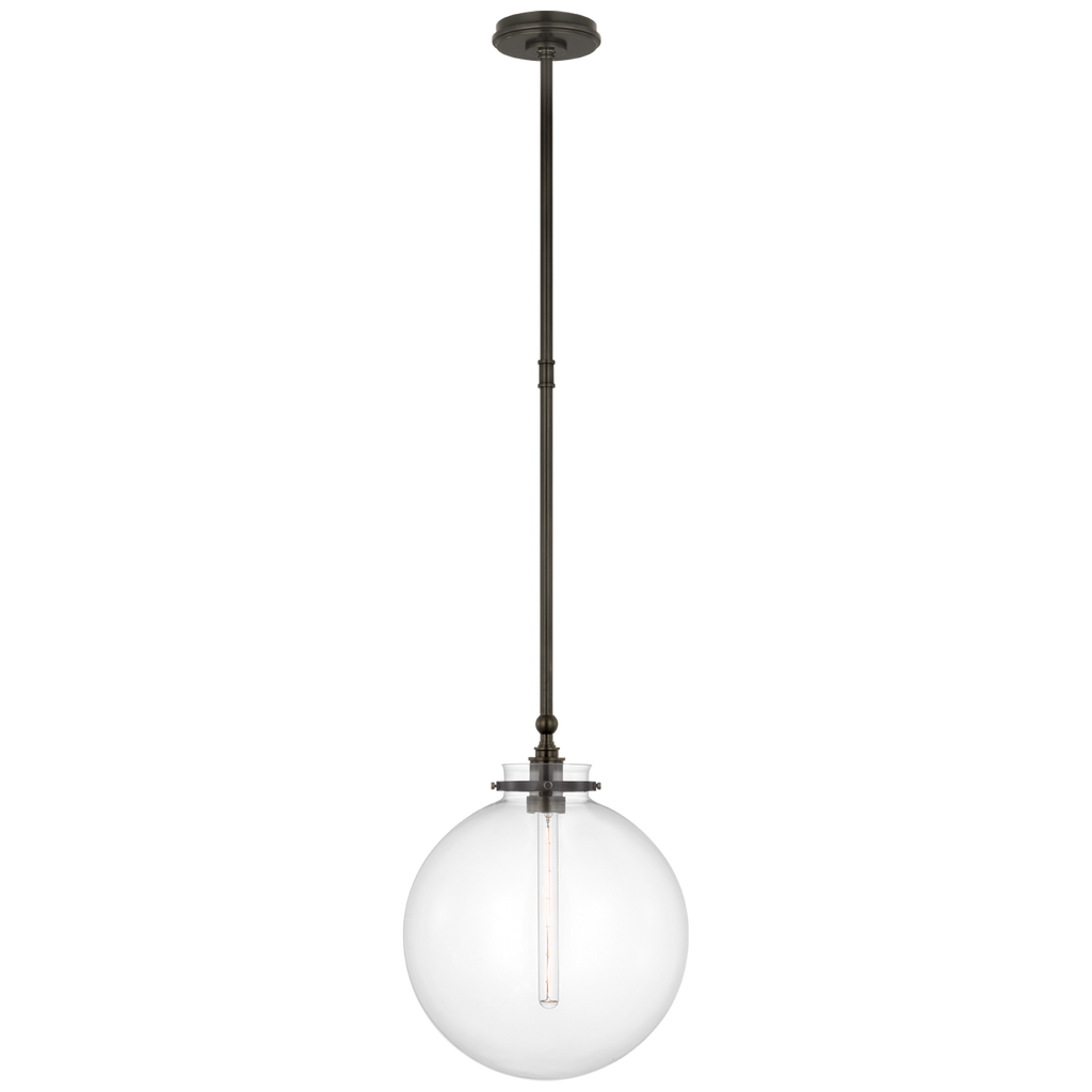 Parkington 14" Globe Pendant | Bronze | Clear Glass