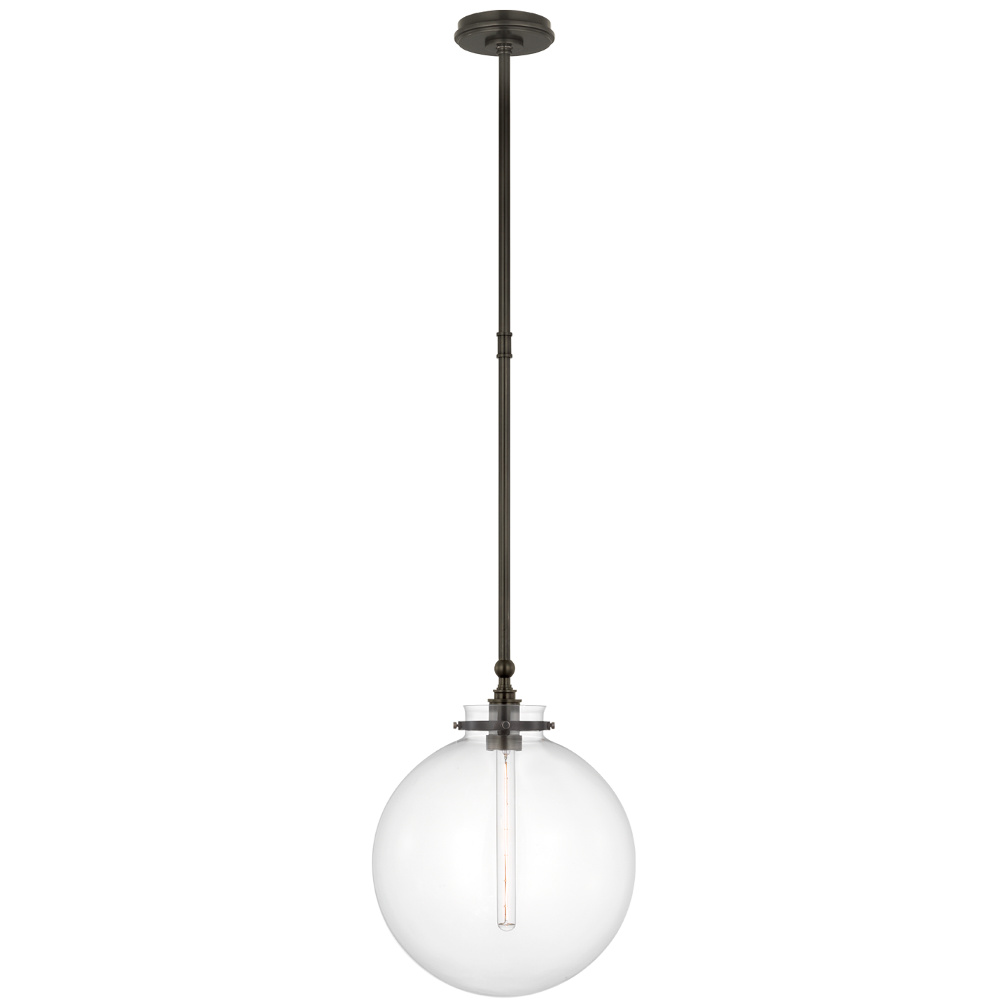 Parkington 14" Globe Pendant | Bronze | Clear Glass