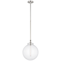 Parkington 14" Globe Pendant | Polished Nickel | Clear Glass