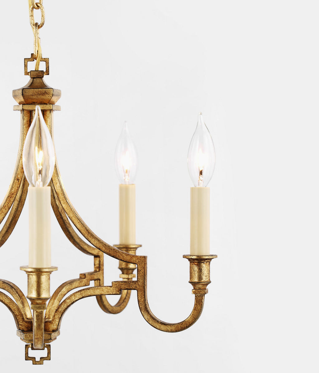 Mykonos Small Chandelier | Gilded Iron