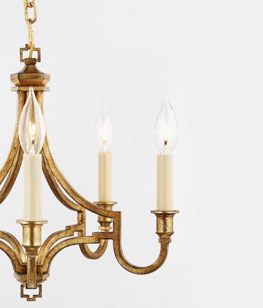 Mykonos Small Chandelier | Gilded Iron