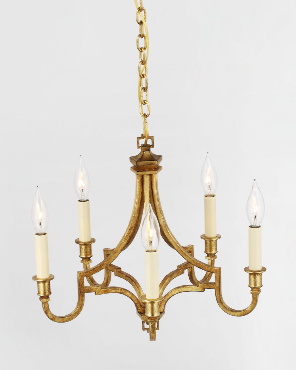 Mykonos Small Chandelier | Gilded Iron