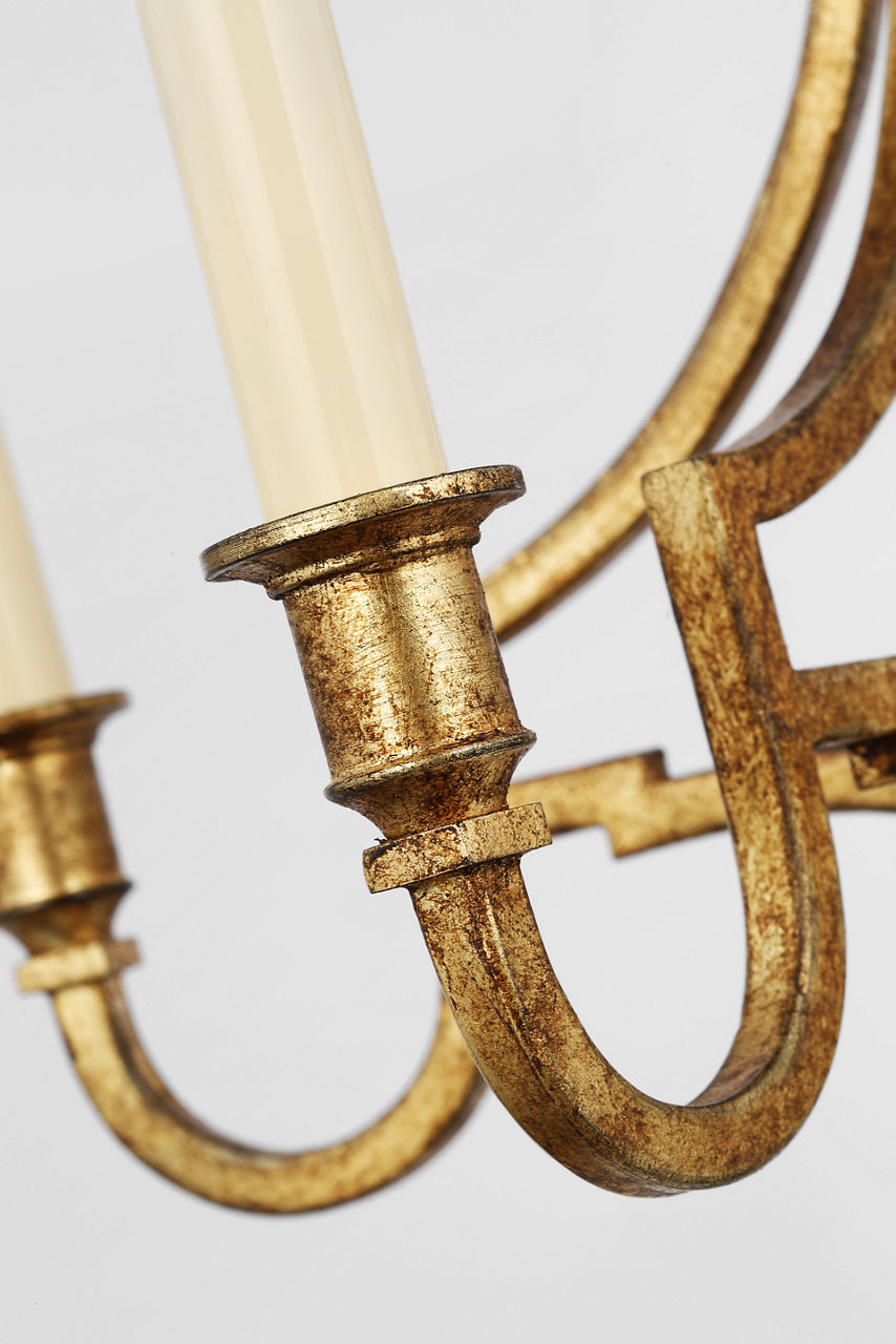 Mykonos Small Chandelier | Gilded Iron