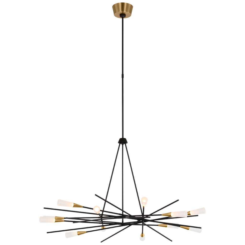 Stellar 40" Radial Chandelier | Matte Black
