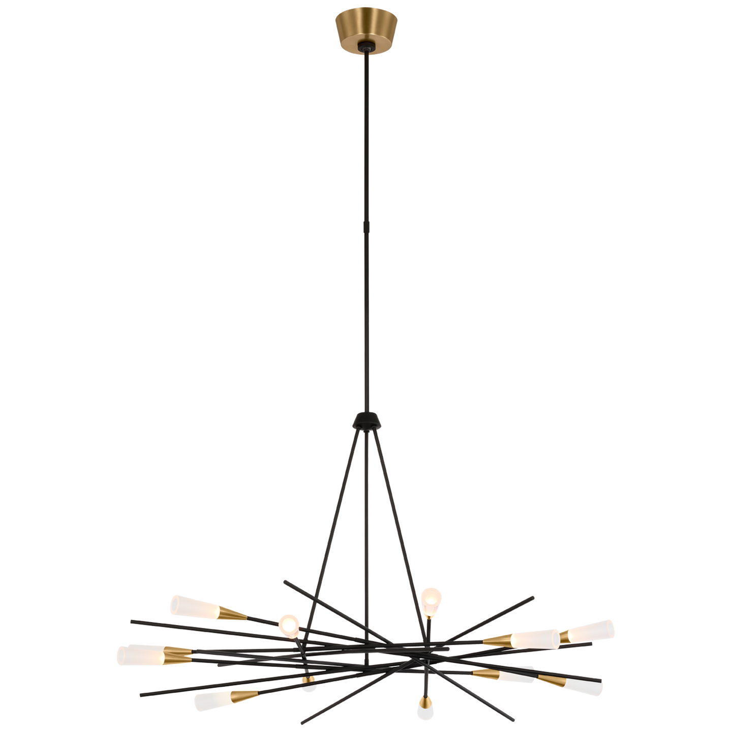 Stellar 40" Radial Chandelier | Matte Black