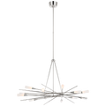 Stellar 40" Radial Chandelier | Polished Nickel