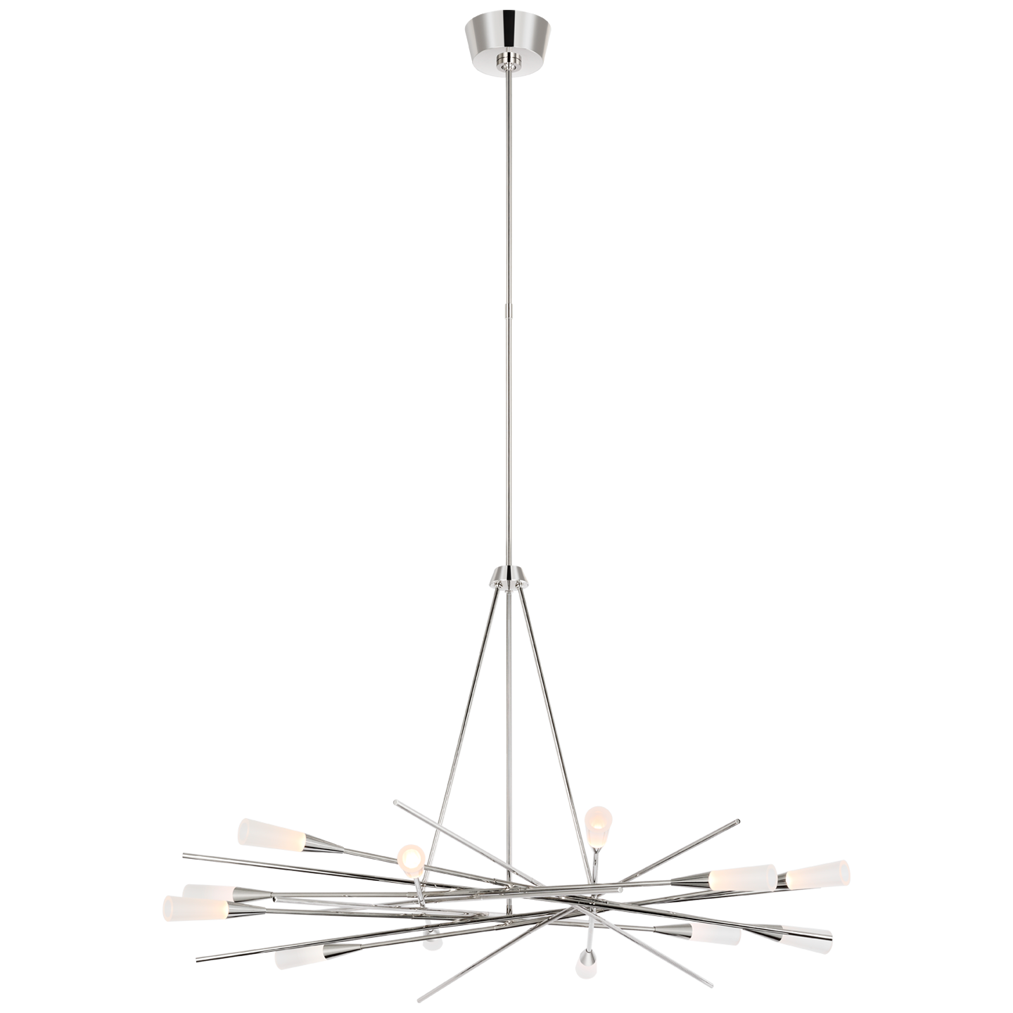 Stellar 40" Radial Chandelier | Polished Nickel
