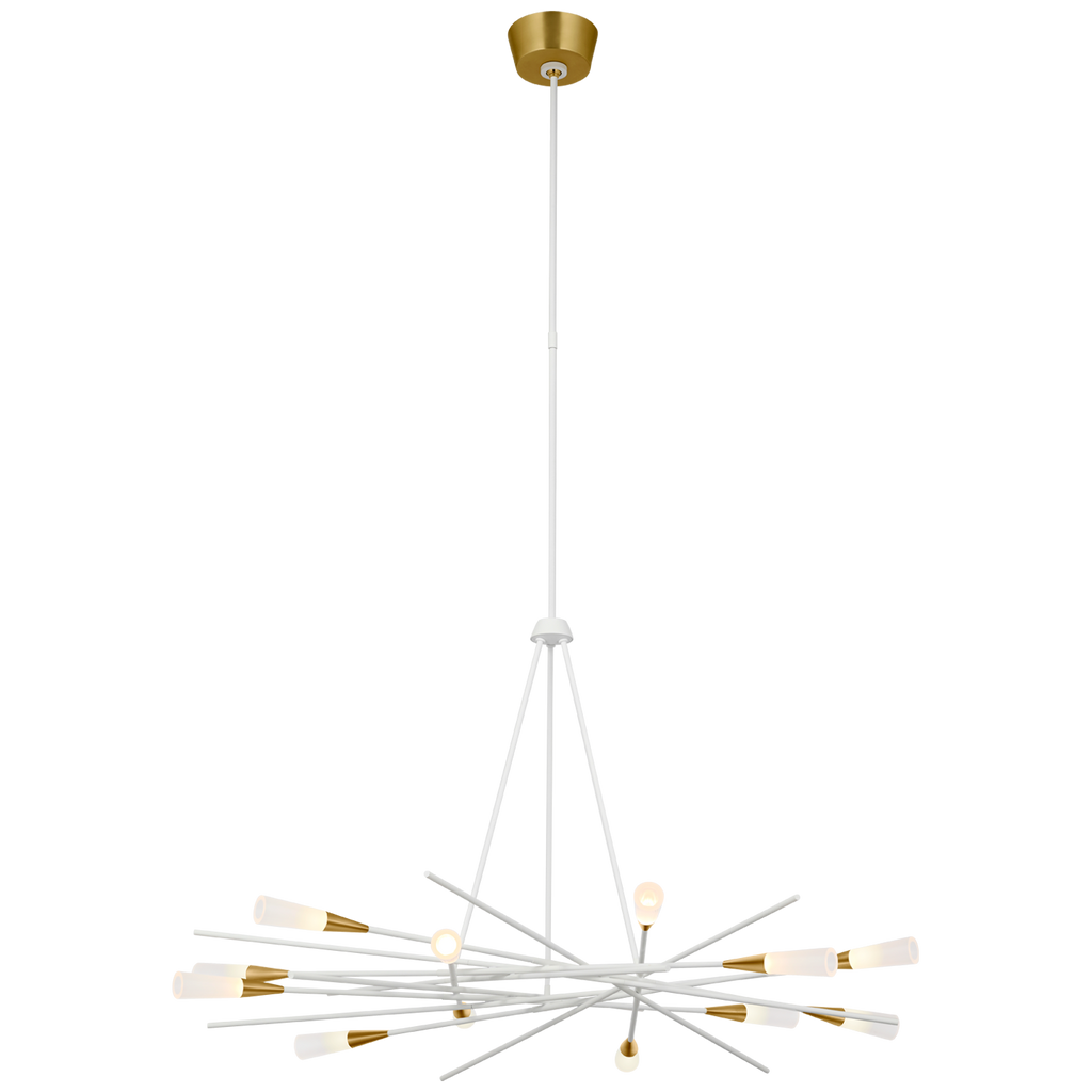 Stellar 40" Radial Chandelier | Matte White