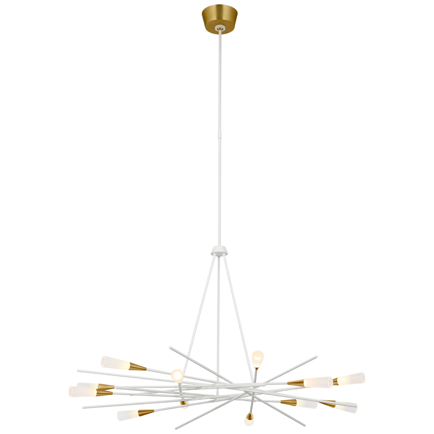 Stellar 40" Radial Chandelier | Matte White