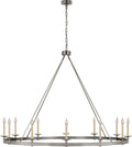 Launceton Oversized Ring Chandelier | Antique Nickel