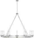 Launceton Oversized Ring Chandelier | Polished Nickel