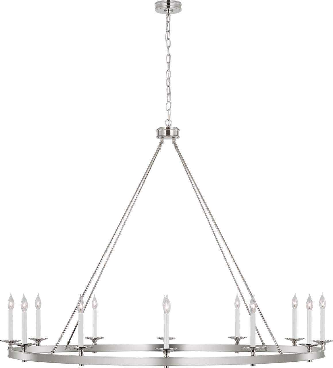 Launceton Oversized Ring Chandelier | Polished Nickel