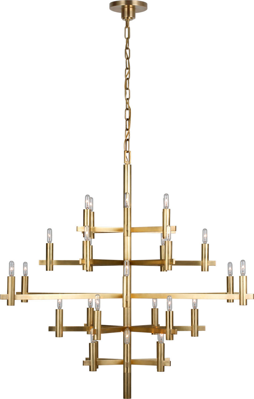 Sonnet Large Chandelier | Antique-Burnished Brass