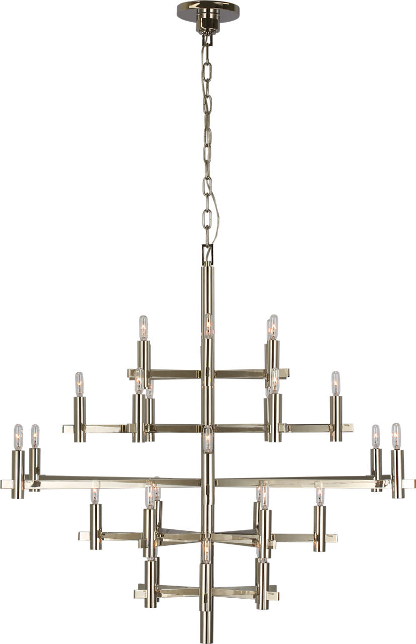 Sonnet Large Chandelier | Polished Nickel