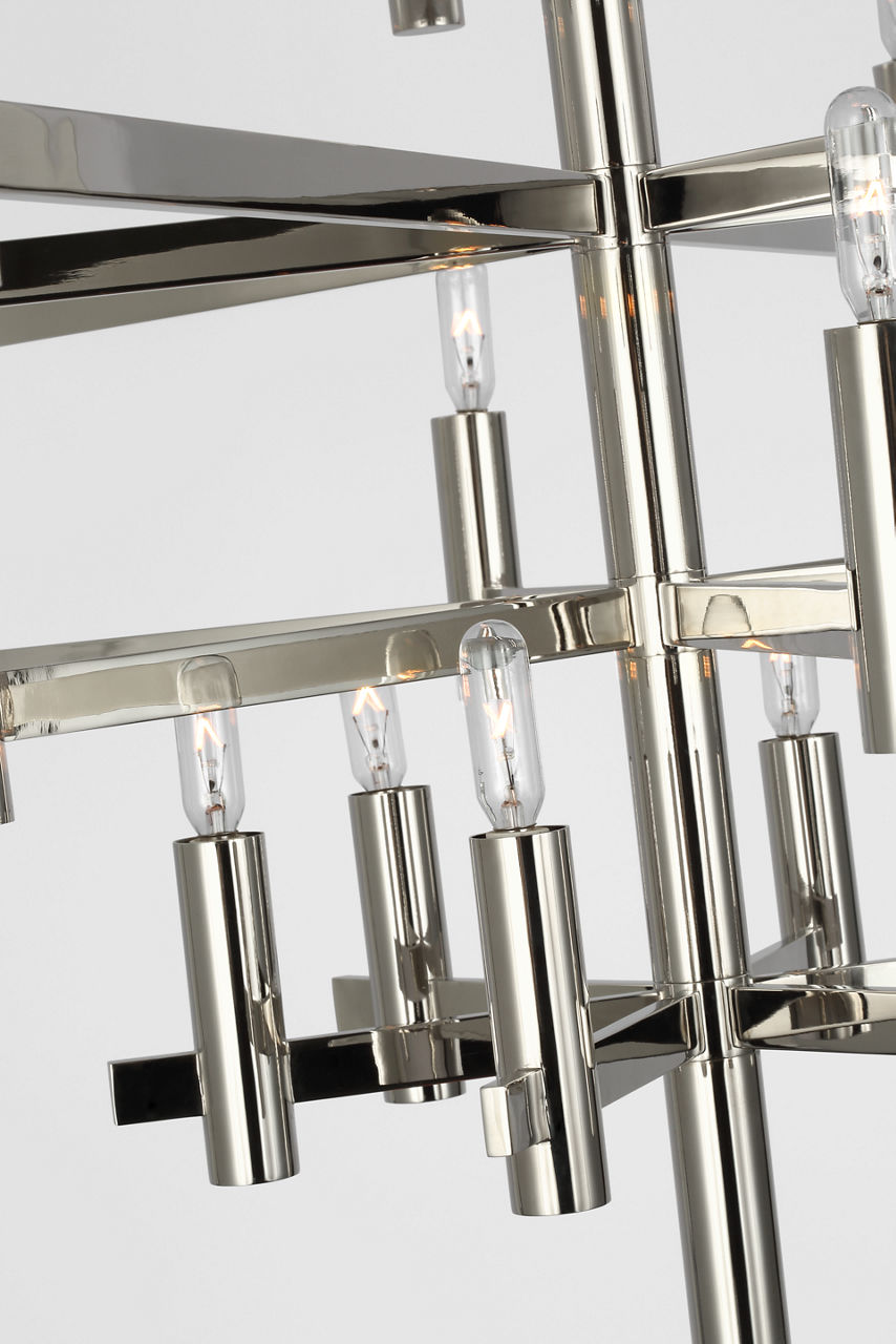 Sonnet Large Chandelier | Polished Nickel