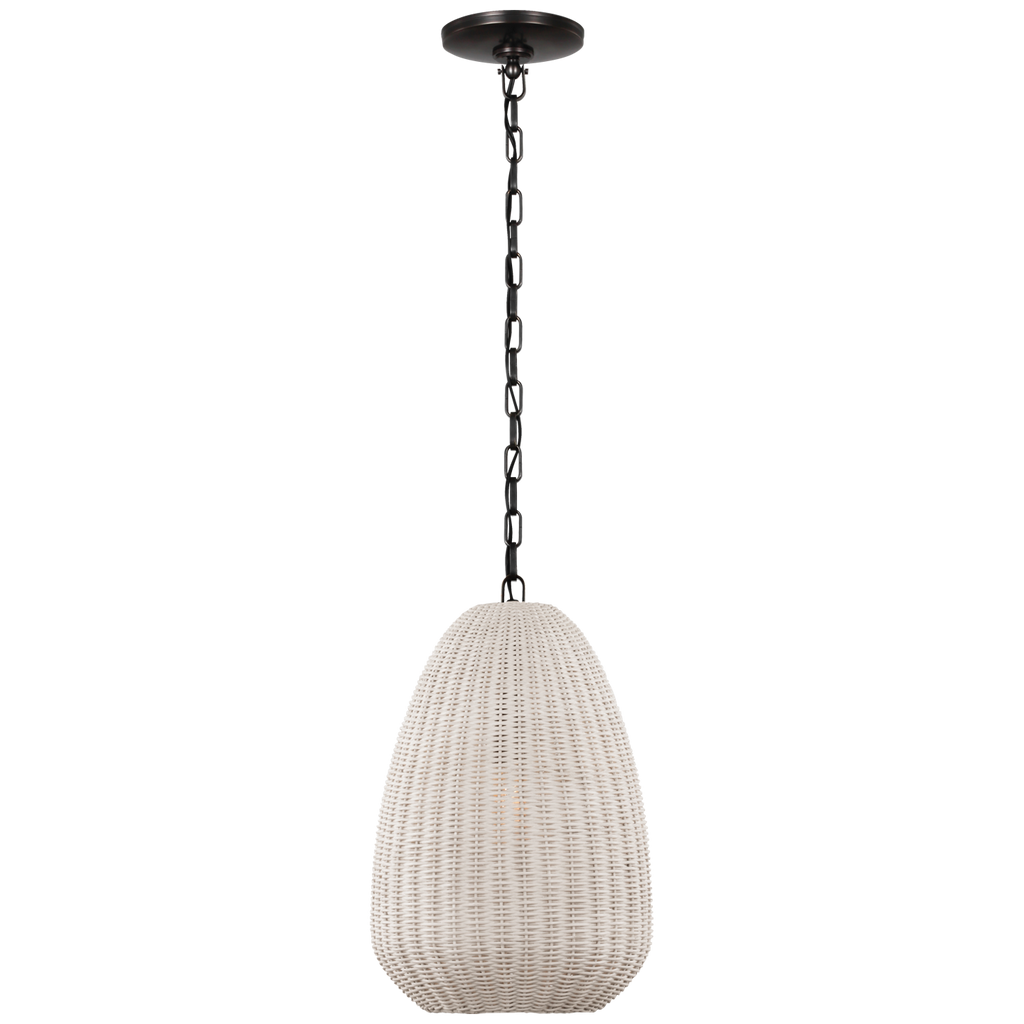 Kokomo 12" Pendant | Bronze | Chalk Wicker Shade