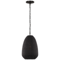Kokomo 12" Pendant | Bronze | Charcoal Wicker Shade