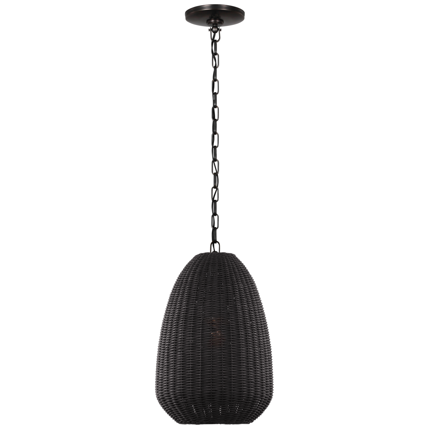 Kokomo 12" Pendant | Bronze | Charcoal Wicker Shade