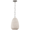 Kokomo 12" Pendant | Polished Nickel | Chalk Wicker Shade