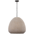 Kokomo 30" Domed Pendant | Bronze | Ash Wicker Shade