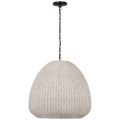 Kokomo 30" Domed Pendant | Bronze | Chalk Wicker Shade