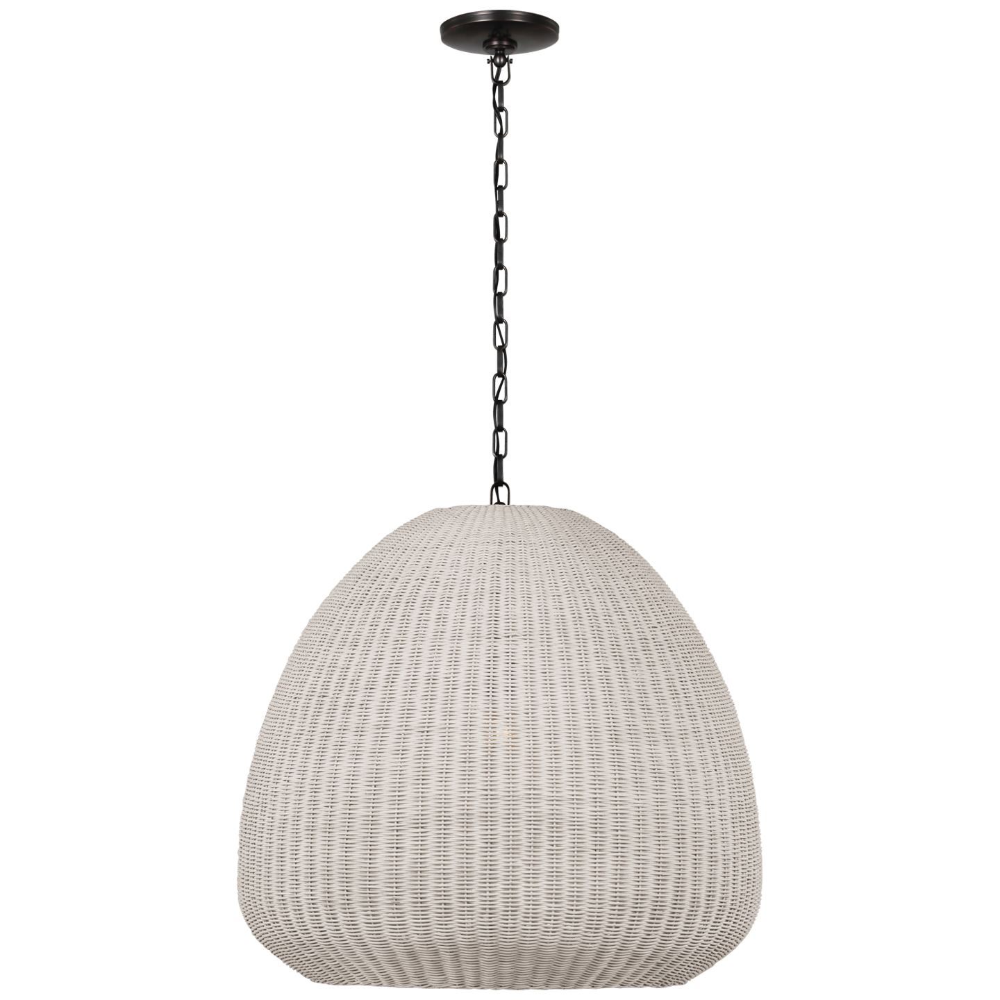 Kokomo 30" Domed Pendant | Bronze | Chalk Wicker Shade