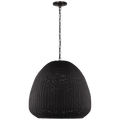 Kokomo 30" Domed Pendant | Bronze | Charcoal Wicker Shade