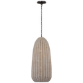 Kokomo 15" Elongated Pendant | Bronze | Ash Wicker Shade
