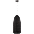 Kokomo 15" Elongated Pendant | Bronze | Charcoal Wicker Shade