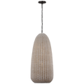 Kokomo 20" Elongated Pendant | Bronze | Ash Wicker Shade