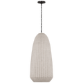 Kokomo 20" Elongated Pendant | Bronze | Chalk Wicker Shade