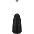 Kokomo 20" Elongated Pendant | Bronze | Charcoal Wicker Shade