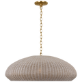 Kokomo 32" Wide Pendant | Antique-Burnished Brass | Ash Wicker Shade