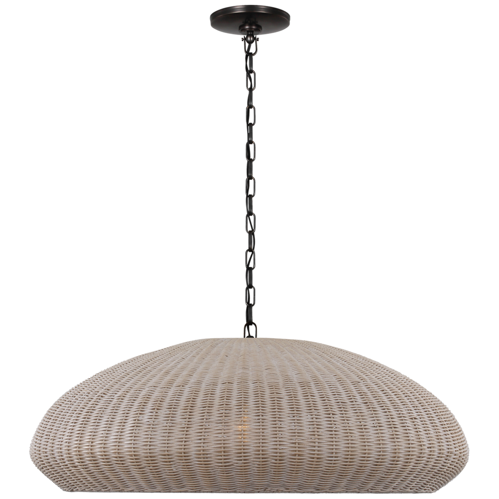 Kokomo 32" Wide Pendant | Bronze | Ash Wicker Shade