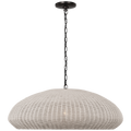 Kokomo 32" Wide Pendant | Bronze | Chalk Wicker Shade