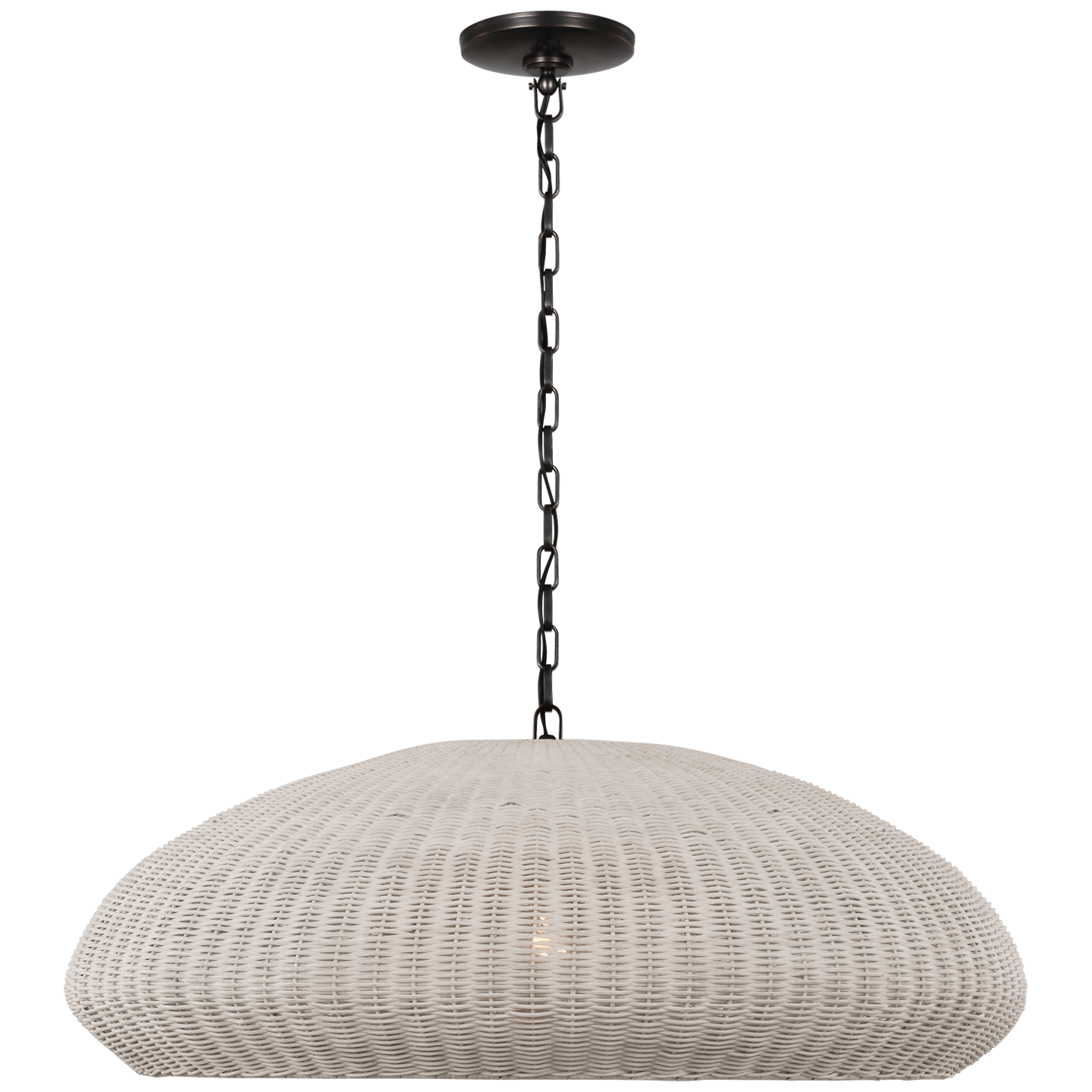 Kokomo 32" Wide Pendant | Bronze | Chalk Wicker Shade
