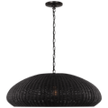 Kokomo 32" Wide Pendant | Bronze | Charcoal Wicker Shade