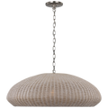 Kokomo 32" Wide Pendant | Polished Nickel | Ash Wicker Shade