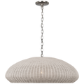 Kokomo 32" Wide Pendant | Polished Nickel | Chalk Wicker Shade